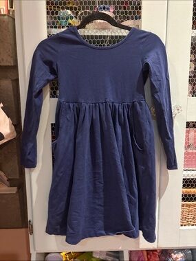 Hanna Andersson Navy Long Sleeve Pocket Knit Dress